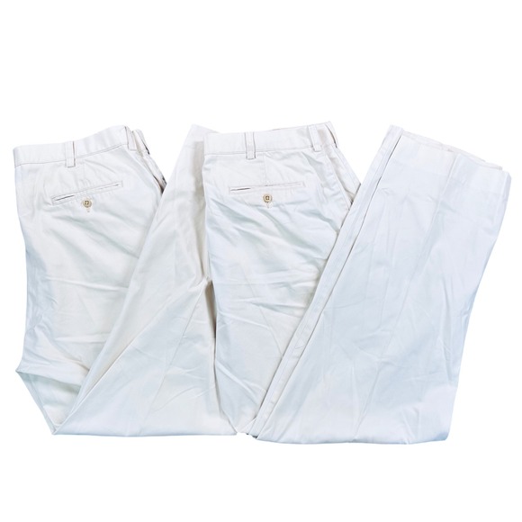 Polo Ralph Lauren Other - [Lot of 2]Polo Ralph Lauren Prospect Pants Mens 36x32 Cream White Chino Trousers